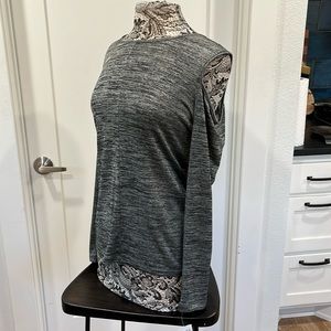 NWT rag & bone cold shoulder silver top